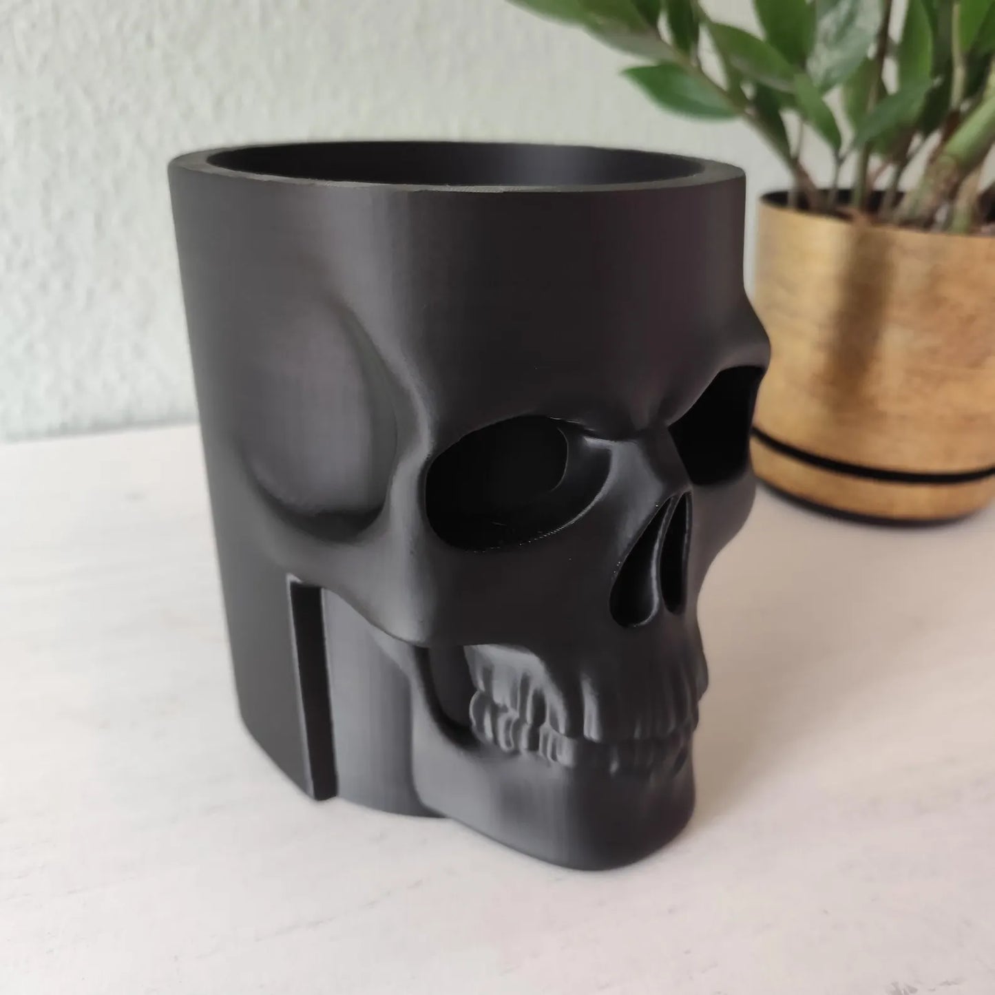 Suport și răcitor pentru sticle de whisky cu craniu – Decor de bar gotic (imprimat 3D)