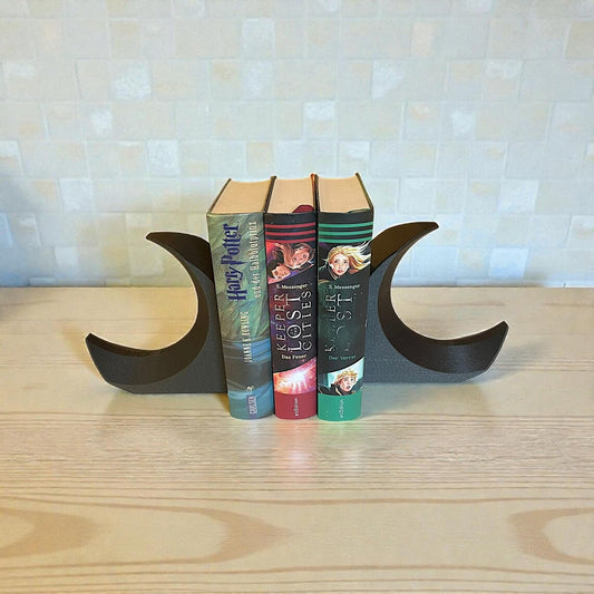 Minimalist Crescent Moon Bookends – Modern Home Decor