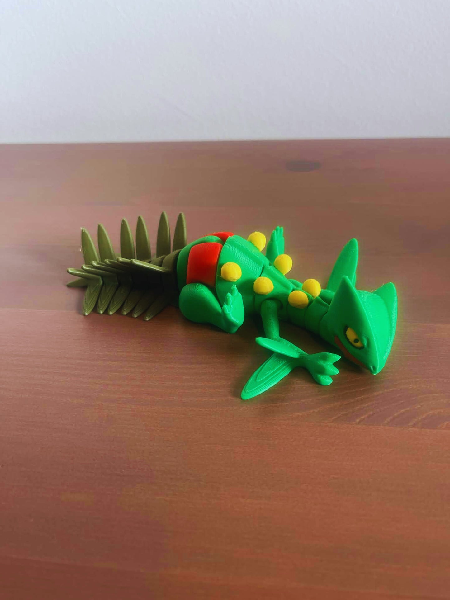 Articulated Green Lizard Dragon – 3D Printed Flexi Fantasy Figure
